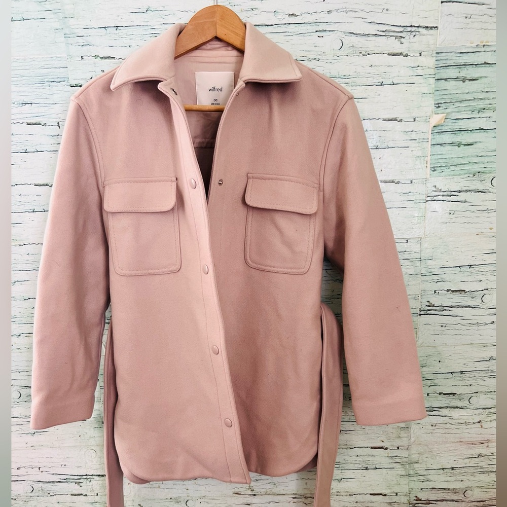 Wilfred Belted Trench Coat in Light Blush - Picture 7 of 9